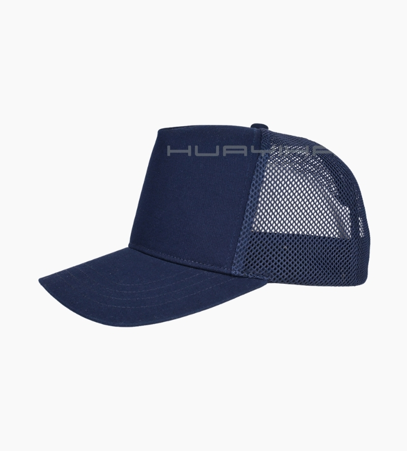 Custom Navy Foam Front Mesh Trucker Cap